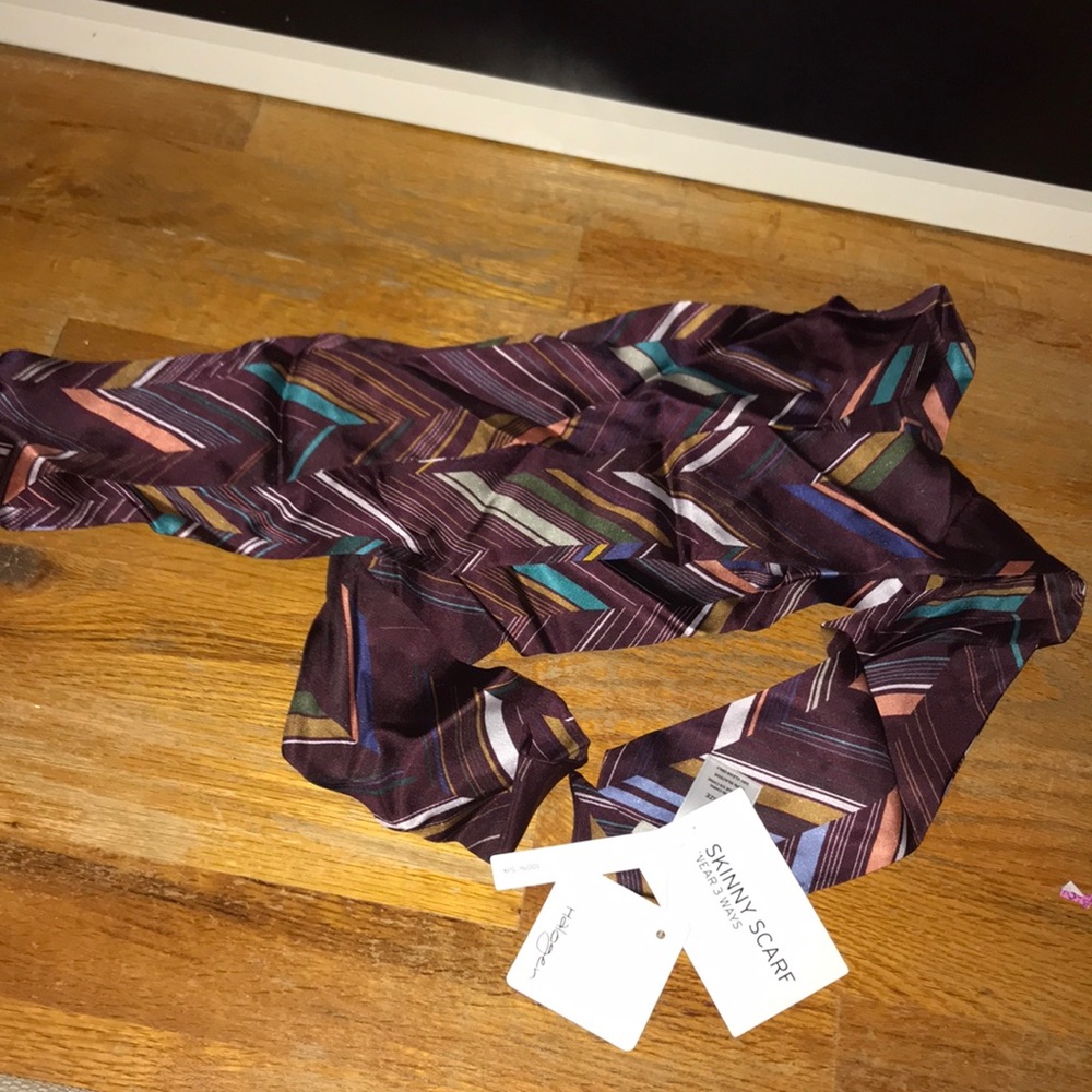 Halogen silk skinny scarf